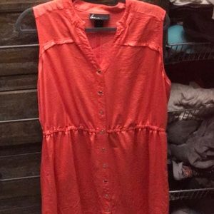 Lane Bryant coral sleeveless dress. Size 18/20.